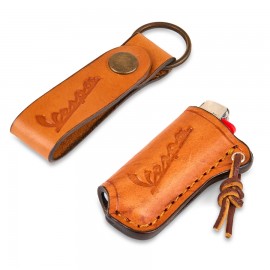 Ayı Kamp Vespa Çakmak & Anahtarlık Seti (Açık Kahverengi)